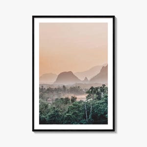 Laos Colorful Poster Print, Laos Photo Wall Art, Laos Wall Decor, Laos Travel Print, Laos Street Map Poster, City Map