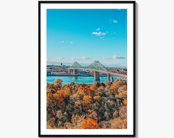 Montreal Fine Art Photo Print, Skyline, Quebec, Canada, St Lawrence River, Wall Decor, Poster