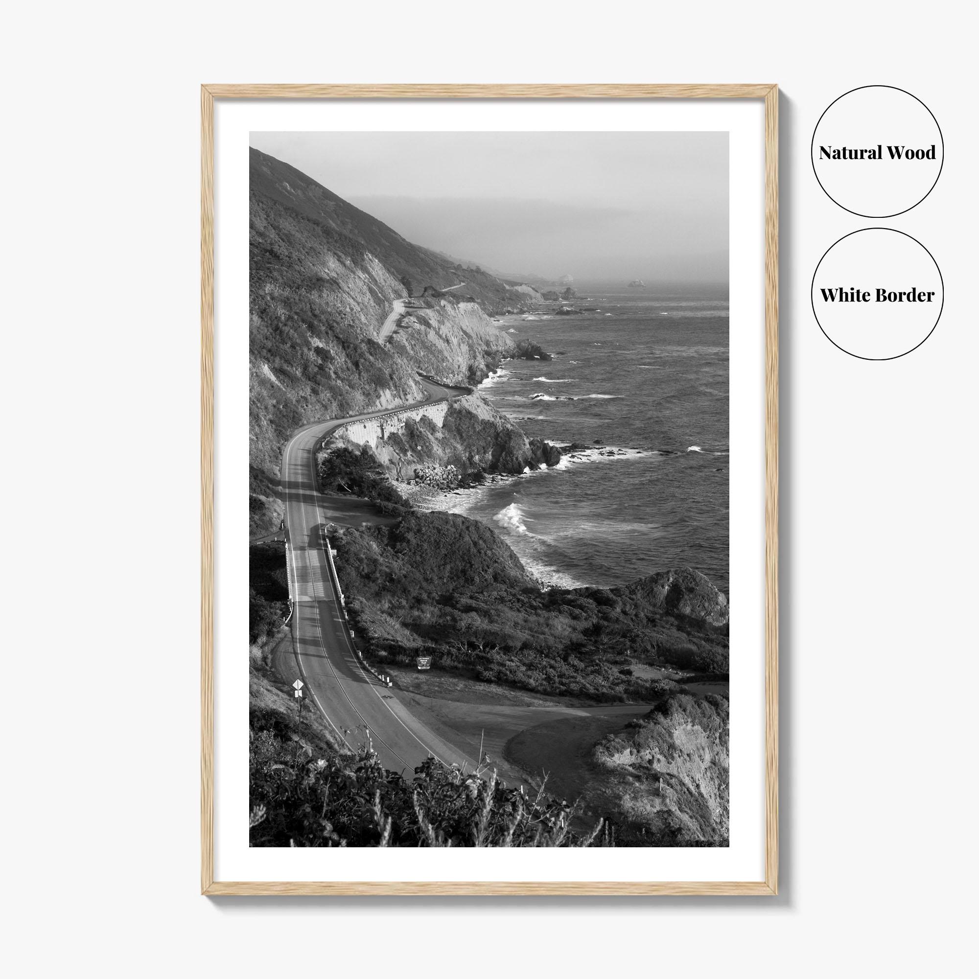 NUDE PUBLIC BIG SUR CALIF 60S ヴィンテージポスター Pacific Coast Highway Black and White Fine Art Photo Print, Big