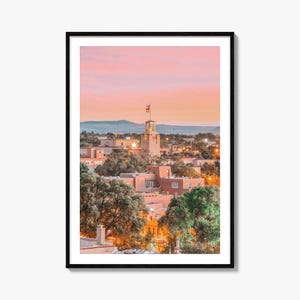 Póster colorido de Nuevo México n.º 2, arte fotográfico de Nuevo México, decoración de pared de Nuevo México, impresión de viaje, póster de mapa callejero de Nuevo México, mapa de la ciudad