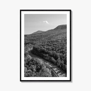 Catsstill Berge Foto Poster Druck, Catsstill Berge Schwarz und Weiß Wandkunst, Catsstill Photography, Reise, Karte Poster