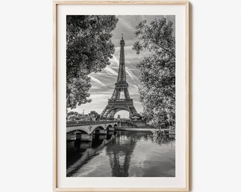 Paris Photo Poster Print No 2, Paris Black and White Wall Art, Paris Wall Photography, Paris Travel, Paris Map Poster