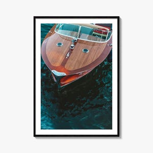 Comer See bunter Posterdruck Nr. 3, Schnellboot Fotowandkunst, Wandkunst Boho-Dekor, Fotografie Posterdruck, bunte Wandkunst