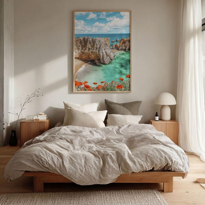 Algarve Portugal Fine Art Photo Print, Beach Cliff Coastline, Turquoise Water Wall Decor image 12