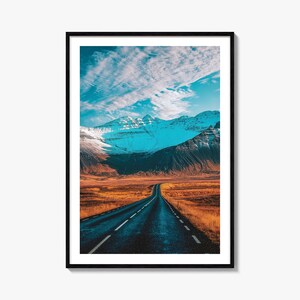 Póster colorido de Islandia, arte mural fotográfico de Islandia, decoración de pared de Islandia, impresión de viaje de Islandia, póster de mapa callejero de Islandia, mapa de la ciudad