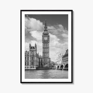 London Foto Poster Druck Nr. 2, London Schwarzweiß, Wandkunst London, Fotografie, London Reise, London Karte Poster