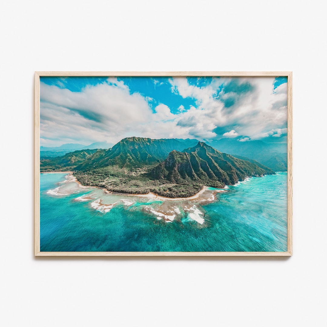 Kauai Colorful Poster Print Horizontal, Kauai Photo Wall Art, Kauai Wall Decor, Kauai Travel
