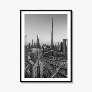 Dubai Foto Poster Nr. 2, dubai schwarz weiß Wand Kunst, dubai Wand Fotografie, dubai Reise, dubai Karte Poster