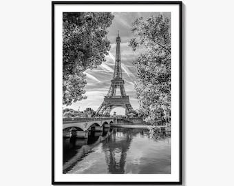 Paris Black and White Fine Art Photo Print, Eiffel Tower, France Poster