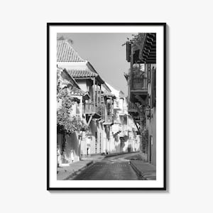 Colombia Photo Poster Print, Colombia Black and White Wall Art, Colombia Wall Photography, Colombia Travel, Colombia Map Poster