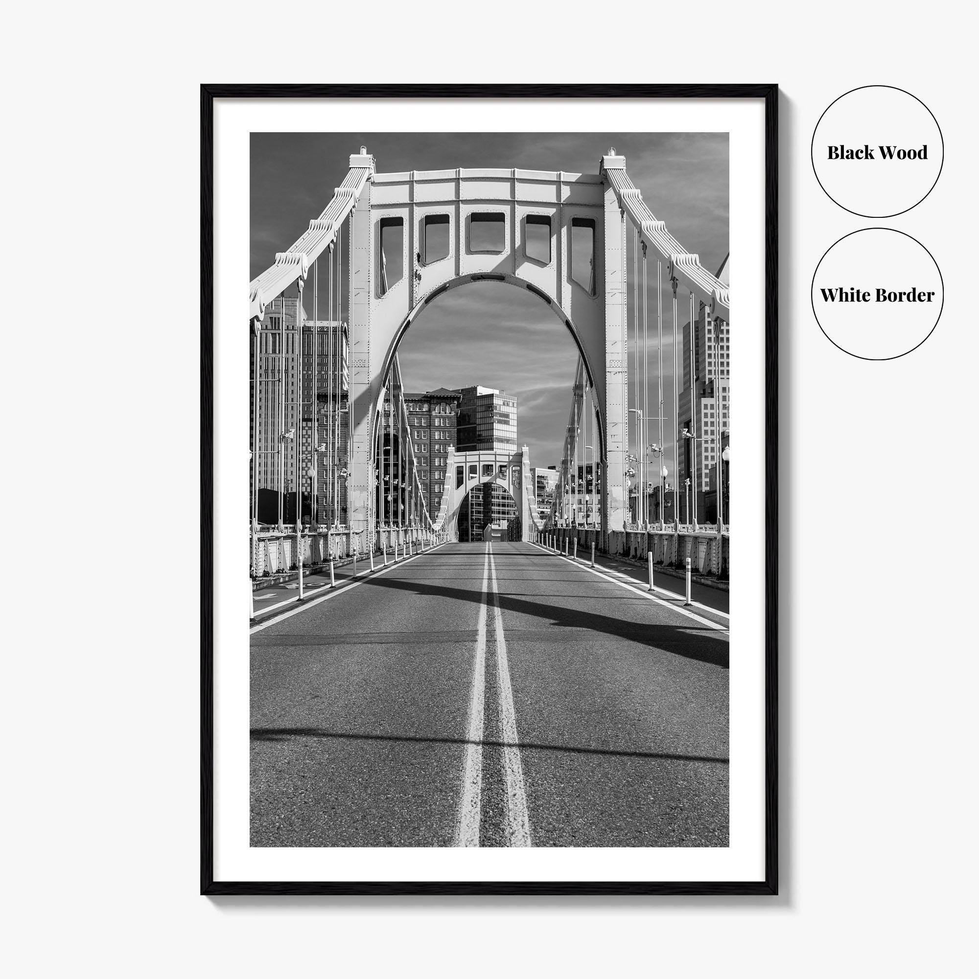 Pittsburgh Black and White Fine Art Photo Print, Roberto Clemente