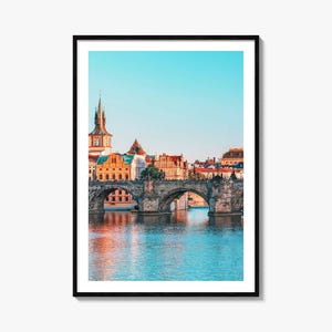 Prague Colorful Poster Print No 1, Prague Photo Wall Art, Prague Wall Decor, Prague Travel Print, Prague Street Map Poster, City Map