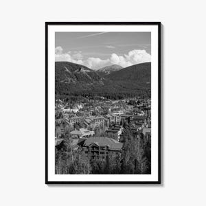 Breckenridge Foto Poster Druck, Breckenridge Schwarzweiß Wandkunst, Breckenridge Wand Fotografie, Breckenridge Reise, Karte Poster