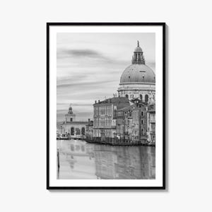 Venedig Foto Poster Druck Nr. 1, Venedig Schwarzweiß, Wandkunst Venedig, Fotografie, Venedig Reise, Venedig Karte Poster