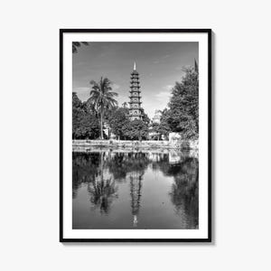 Hanoi Foto Poster, Hanoi Schwarz Weiß Wandkunst, Hanoi Wand Fotografie, Hanoi Reise, Hanoi Karte Poster
