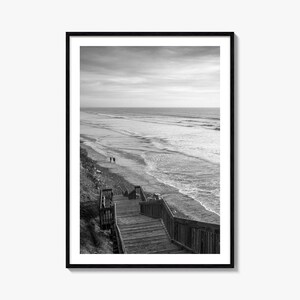 Poster fotografico di Encinitas n. 1, Arte in bianco e nero di Encinitas, Fotografia di Encinitas, Viaggi a Encinitas, Poster con mappa di Encinitas