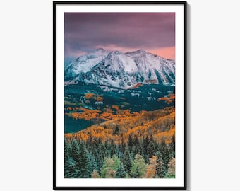 Crested Butte Fine Art Photo Print, Kebler Pass, East Beckwith Mountain, Colorado Poster