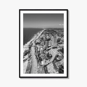 Durban Foto Poster Druck, Durban schwarz weiß Wandkunst, Durban Wand Fotografie, Durban Reise, Durban Karte Poster