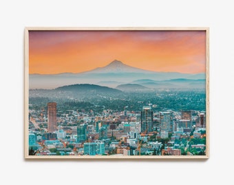 Oregon Colorful Poster Print Horizontal, Oregon Photo Wall Art, Oregon Wall Decor, Oregon Travel Print, Oregon Street Map Poster, City Map