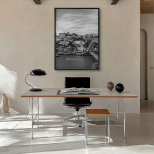 Porto Skyline schwarz weiss Fine Art Foto, der Douro Fluss Portugal Poster Bild 11