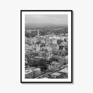New Haven Black and White Fine Art Photo Print, Yale University, Connecticut Poster