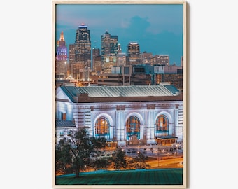 Kansas City Colorful Poster Print No 2, Kansas City Photo Art, Kansas City Wall Decor, Kansas City Travel Print, Street Map Poster, City Map