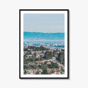 Bay Bereich bunt Poster Druck Nr. 1, San Francisco Bay Region Fotokunst, Wand-Dekor, Reise-Druck, Straßenkarte Poster, Stadt Karte