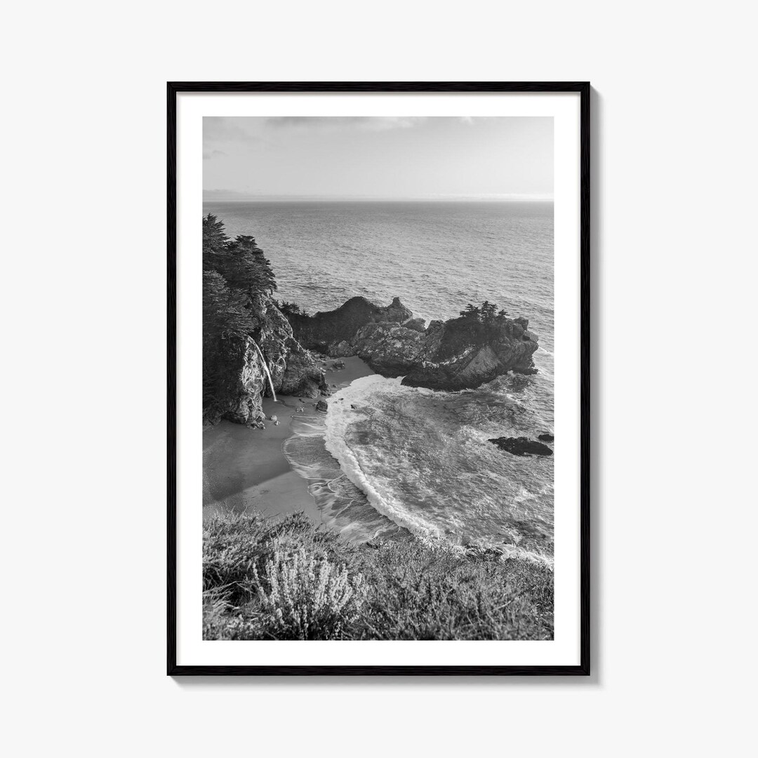 Big Sur Black and White Fine Art Photo Print, Mcway Falls California ...