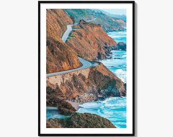 Big Sur California Fine Art Photo Print, Pacific Coast Highway 1, USA Wall Poster