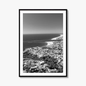 Corona Del Mar Foto Poster Druck, Corona Del Mar Schwarzweiß Wandkunst, Corona Del Mar Wand Fotografie, Reise, Karte Poster