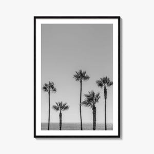 Manhattan Beach Foto Poster Druck Nr. 2, Manhattan Beach Schwarzweiß Kunst, Manhattan Beach Fotografie, Reise, Karte Poster