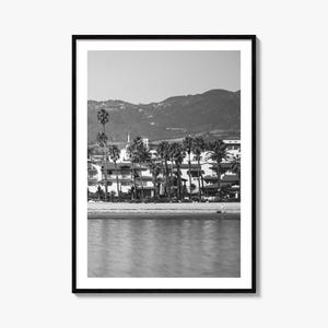 Santa Barbara Fotodruck No 1, Santa Barbara Schwarzweiß-Kunst, Santa Barbara Wall Fotografie, Reise, Karte Poster