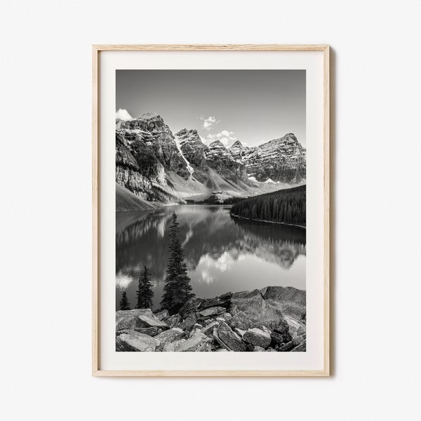 Rocky Mountain Photo Poster Print, Rocky Mountain Black and White Wall Art, Rocky Mountain Wall Photography, Travel, Map Poster