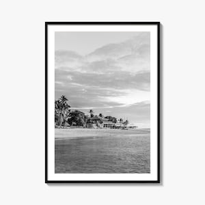 Fidschi Foto Poster Druck, Fidschi Schwarzweiß Wandkunst, Fidschi Wand Fotografie, Fidschi Reise, Fidschi Karte Poster