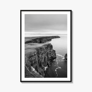 Cliffs of Moher Black and White Fine Art Photo Print, Ireland, Wild Atlantic Way