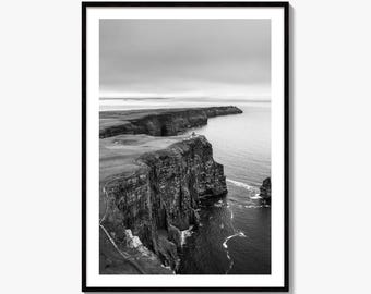 Cliffs of Moher Black and White Fine Art Photo Print, Ireland, Wild Atlantic Way