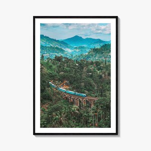 Impresión de póster colorido de Sri Lanka, arte mural fotográfico de Sri Lanka, decoración de Sri Lanka, impresión de viaje de Sri Lanka, póster de mapa callejero de Sri Lanka, mapa de la ciudad