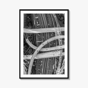 Atlanta Photo Poster Print No 3, Atlanta Black and White Wall Art, Atlanta Wall Photography, Atlanta Travel, Atlanta Map Poster