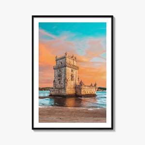 Lisbon Colorful Poster Print No 3, Lisbon Photo Wall Art, Lisbon Wall Decor, Lisbon Travel Print, Lisbon Street Map Poster, City Map