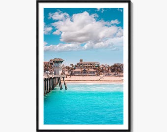 Huntington Beach Fine Art Photo Print, Orange County Poster, California Wall Decor