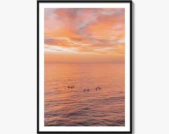 Encinitas Fine Art Photo Print, San Diego Poster, California Ocean Sunset Wall Decor