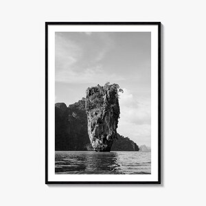 Thailand Foto Poster Druck, Thailand Schwarzweiß-Wand-Kunst,Schnüffel-Buch, Thailand,Puket Reise,Phuket Karte Poster