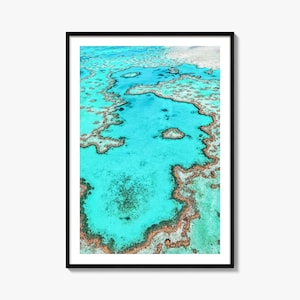 Great Barrier Reef Colorful Poster Print, Great Barrier Reef Photo Art, Great Barrier Reef Decor, Travel Print, Street Map Poster, City Map