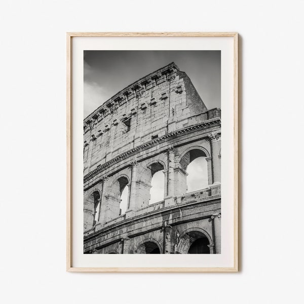 Rome Photo Poster Print No 3, Rome Black and White Wall Art, Rome Wall Photography, Rome Travel, Rome Map Poster