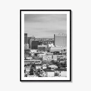 El Paso Foto Poster Druck, El Paso Schwarz Weiß Wandkunst, El Paso Wand Fotografie, El Paso Reise, El Paso Karte Poster