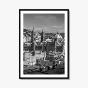 Zacatecas Foto Poster Druck, Zacatecas Schwarzweiß Wandkunst, Zacatecas Fotografie, Zacatecas Reise, Zacatecas Karte Poster