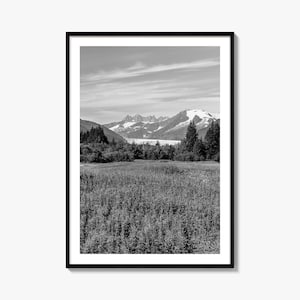 Juniau Foto Poster Druck, Juniau Schwarzweiß Wandkunst, Juniau Wand Fotografie, Juniau Reise, Juniau Karte Poster