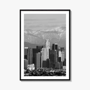 Los Angeles Photo Poster Print No 4, Los Angeles Black and White Art, Los Angeles Photography, Los Angeles Travel, Map Poster