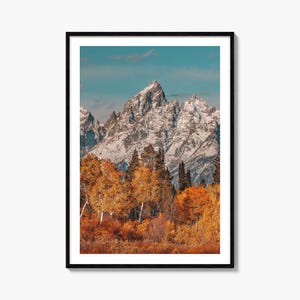 Grand Teton Nationalpark Bunt Posterdruck No 3, Grand Teton Nationalpark Fotokunst, Dekor, Reise-Druck, Straßenkarte Poster, Stadtplan