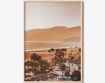Santa Monica bunter Posterdruck Nr. 1, Santa Monica Fotokunst, Dekoration, Santa Monica Reisedruck, Santa Monica Straßenkarte Poster, Stadtplan